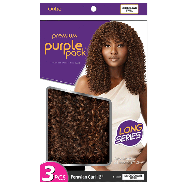 Outre Purple Pack 3pc Long Peruvian Curl 12"
