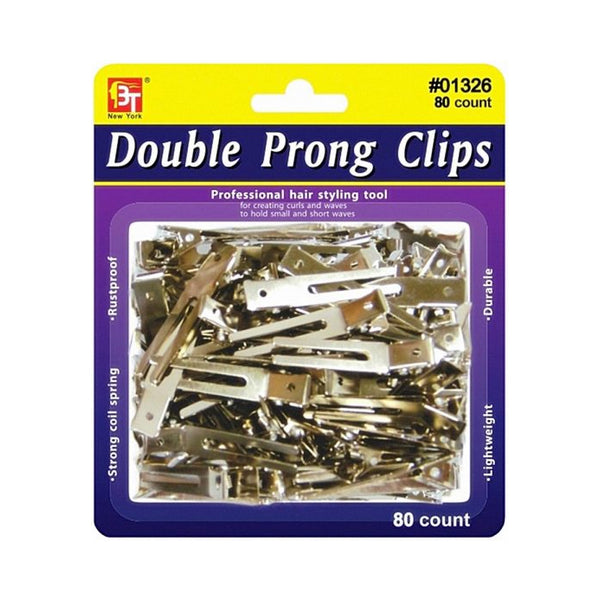 Beauty Town Double Prong Clips 80 Count