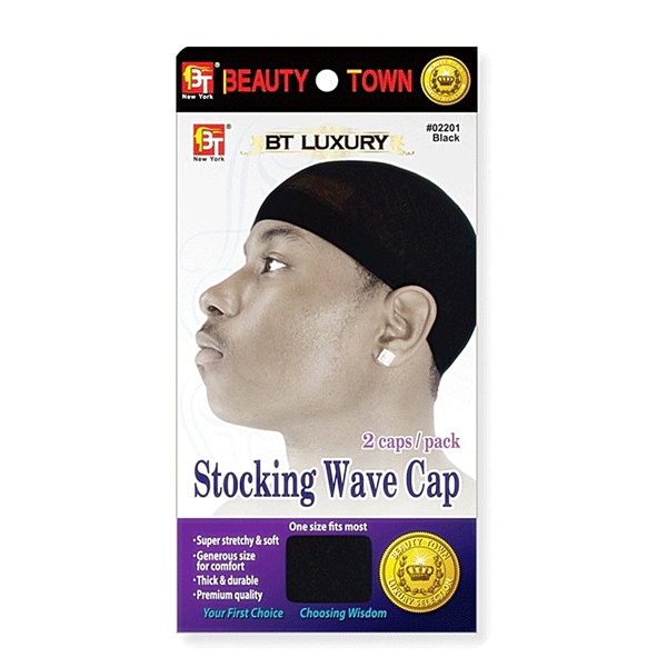 Beauty Town  Stocking  Wave Cap (2pc/Pack)