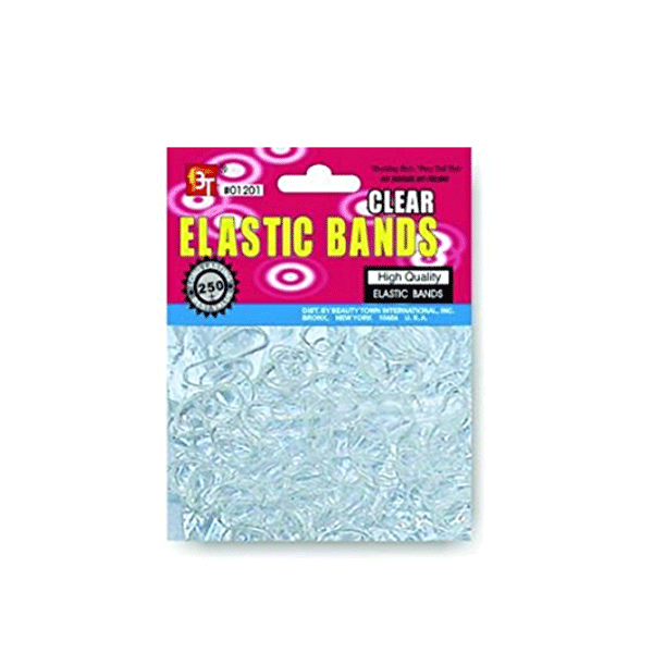 Beauty Town Elastic Bands Clear 250Pcs