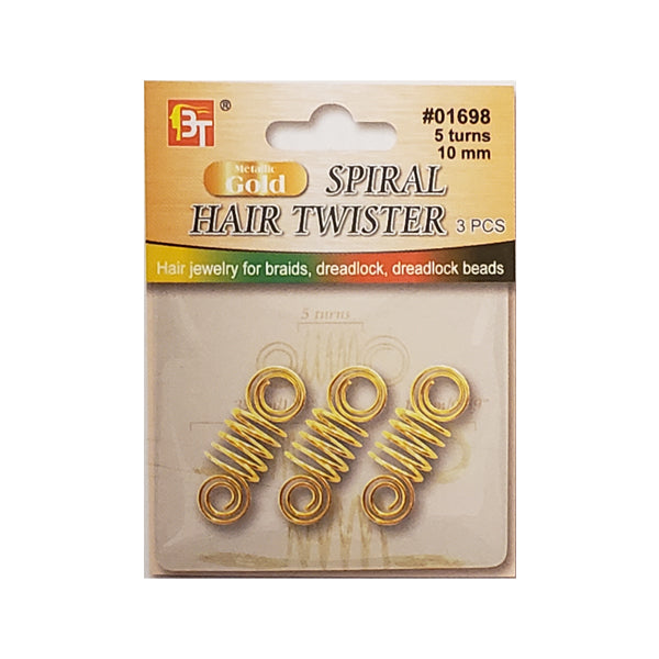 Beauty Town Jewelry Spiral Hair Twister 10MM Gold