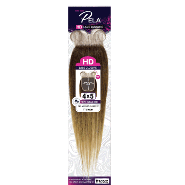 Bobbi Boss Pela 100% Human Hair Natural Yaki 4X5 HD Lace Closure