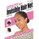 Dream Women's French Mesh Invisible Hair Net 3pcs Black