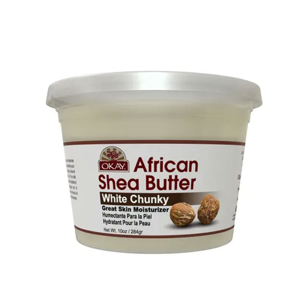 Okay African Shea Butter White Chunky 10 oz.