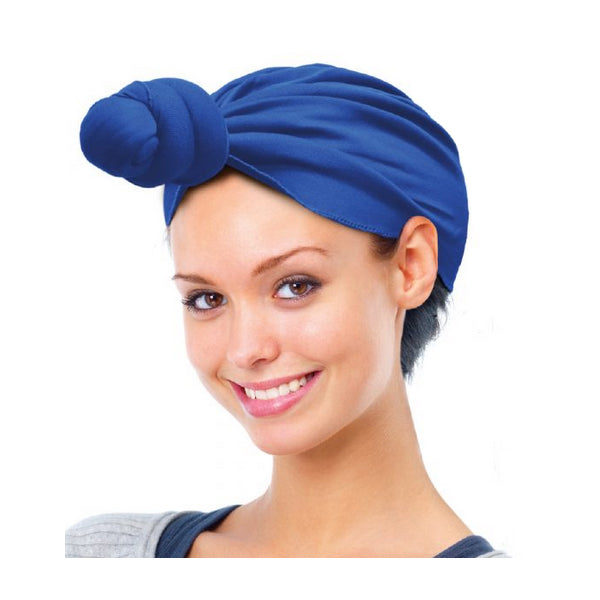 Beauty Town Knotted Head Wrap Royal Blue