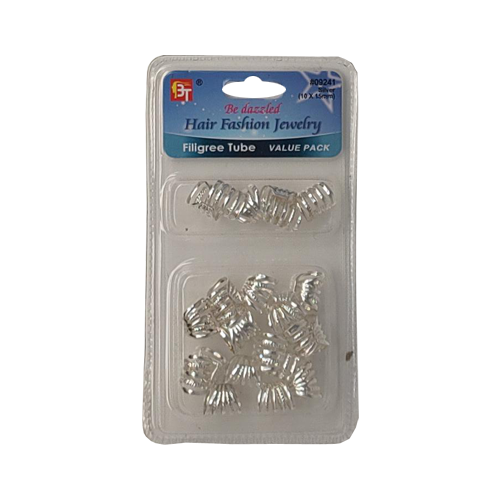 Beauty Town Filigree Tube Value Pack 10 x 55 mm Silver