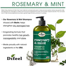 Difeel Rosemary Mint Strengthening Shampoo with Biotin 12 oz