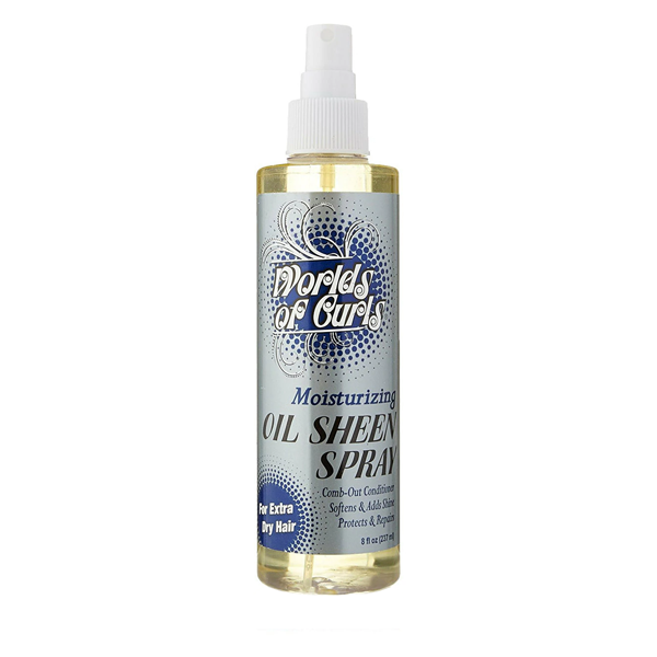 Worlds of Curls Oil Sheen Spray Conditioner Extra Dry 8 oz.