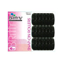Brittny Snap-On Rollers Jumbo Black - 6 PCS - 1.5" - BR67115