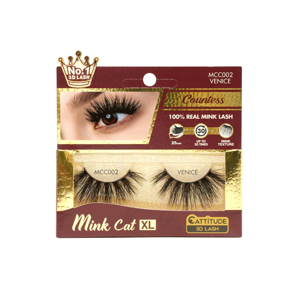 EBIN Countess Mink Cat 25mm 3D Lashes 002- Venice