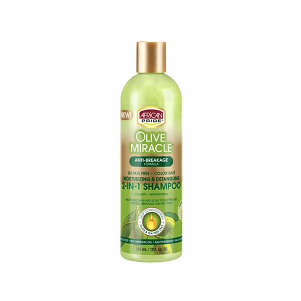 African Pride Olive Miracle 2-in-1 Shampoo & Conditioner 12 oz.