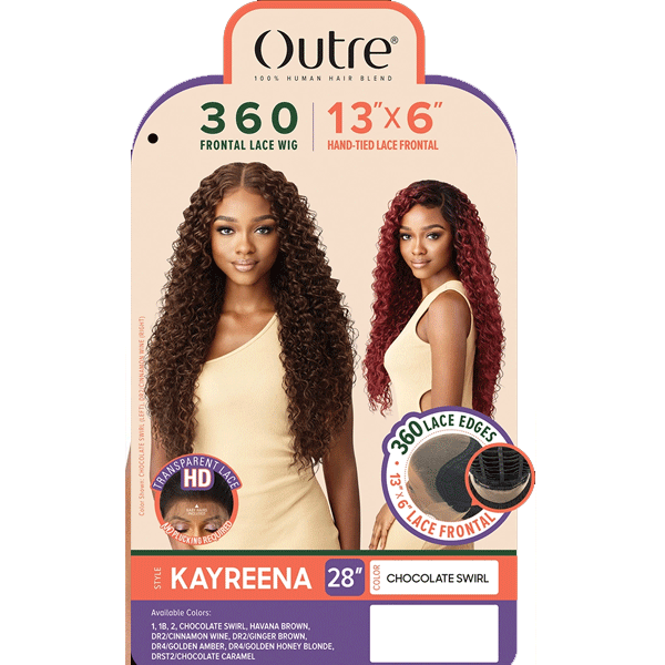 Outre Frontal Lace 13"x 6" HD Transparent Lace Front Wig Kayreena 28"