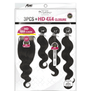 Mane Concept Pristine PEW4401 - 11A BODY WAVE 3PCS+ HD 4X4 CLOSURE XXS~XL