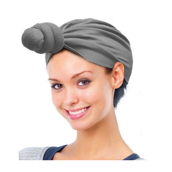 Beauty Town Knotted Head Wrap Gray