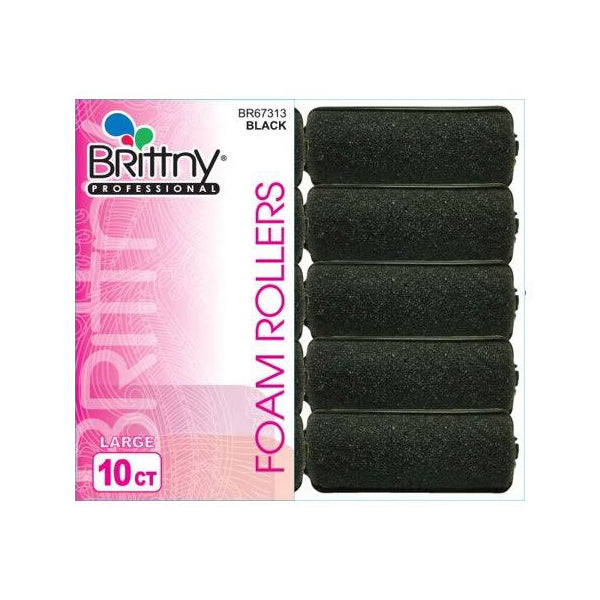 Brittny Roller Foam Black 10 Count Large