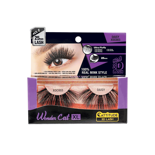 EBIN Wonder Cat XL 25mm 3D Faux Mink Lashes 003- Daisy