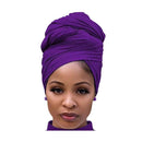 Beauty Town Head Wrap Scarf Purple