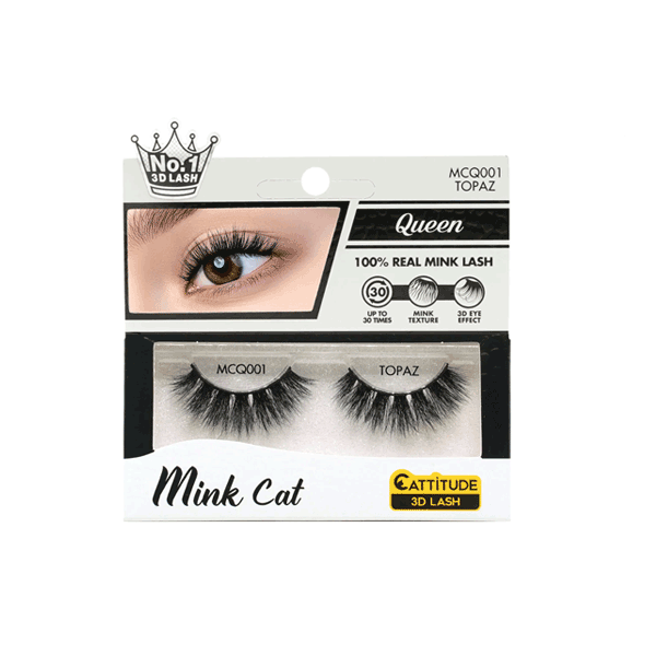 EBIN Queen Mink Cat 3D Lashes 001- Topaz