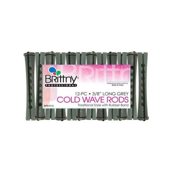 Brittny Cold Wave Rods Long Gray 3/8" 12 Count