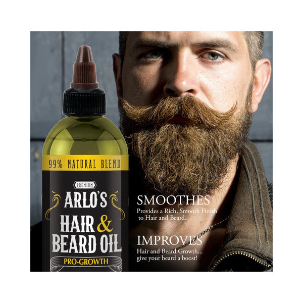 Arlo's Hair and Beard Oil with PRO-Growth Oil 8 oz.
