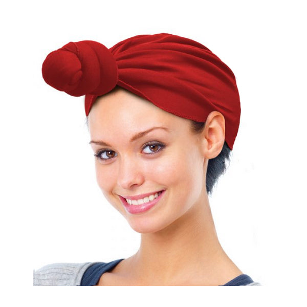 Beauty Town Knotted Head Wrap Red