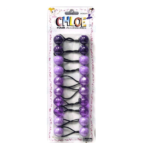 Chloe Purple Assorted Ponytail Holders