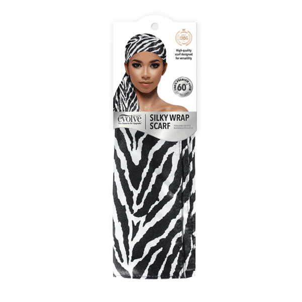 Firstline Silky Wrap Scarf, Zebra 6618-72