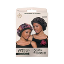 Firstline Evolve Satin Bonnet 2 Pack Multiprint & Black 5995-36