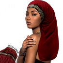 Beauty Town X-TRA Large Wide Knit Bonnet Cap - Satin Lined