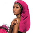 Beauty Town X-TRA Large Wide Knit Bonnet Cap - Satin Lined