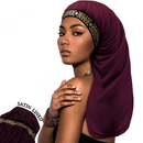 Beauty Town X-TRA Large Wide Knit Bonnet Cap - Satin Lined